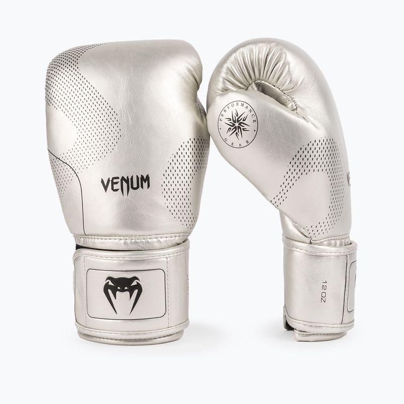 Bokso pirštinės Venum Nexus Boxing silver/black 2