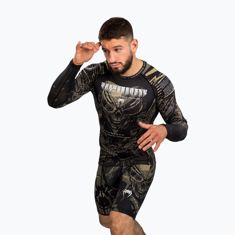 Rashguard ilgomis rankovėmis vyrams Venum Invader black/sand 5