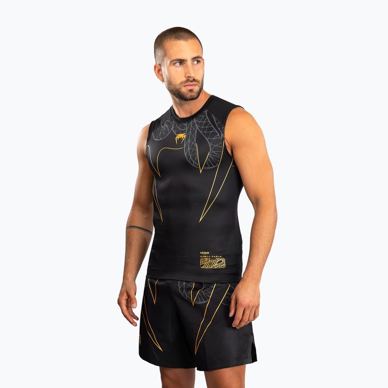 Vyriškas rashguard Venum Serpenti Rashguards Sleeveless black/silver/gold 4