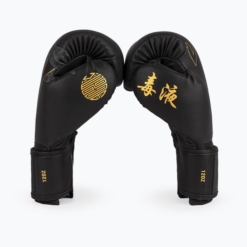 Bokso pirštinės Venum Serpenti Boxing black/silver/gold 2
