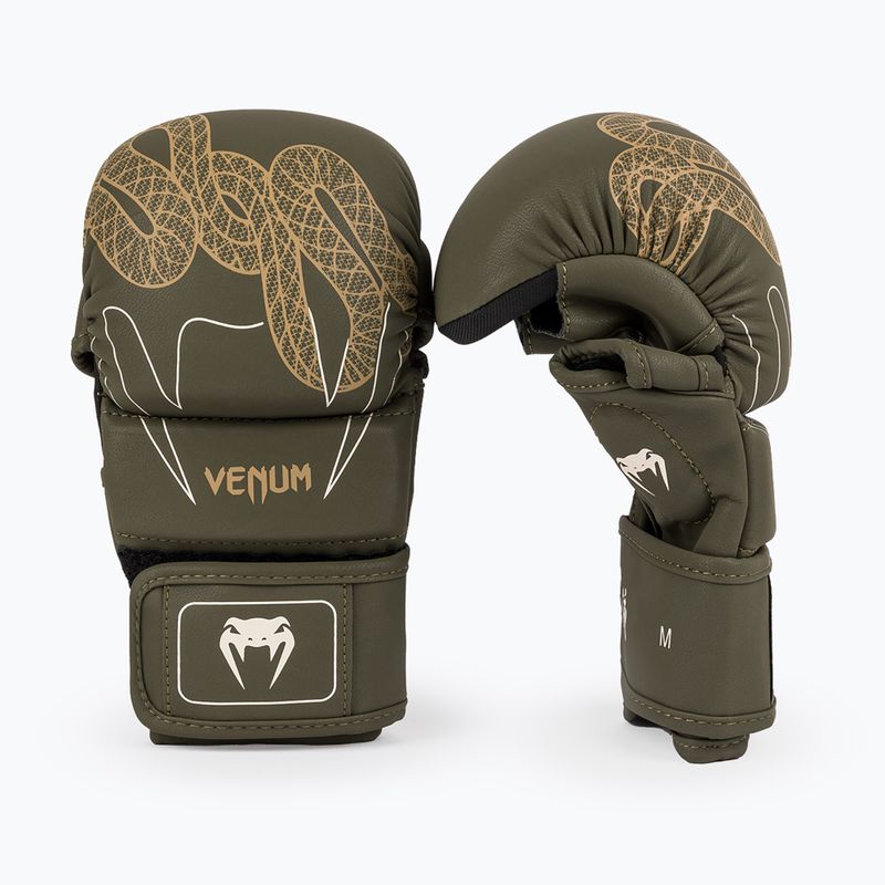 Bokso pirštinės Venum Serpenti Sparring khaki/bronze/ivory 2