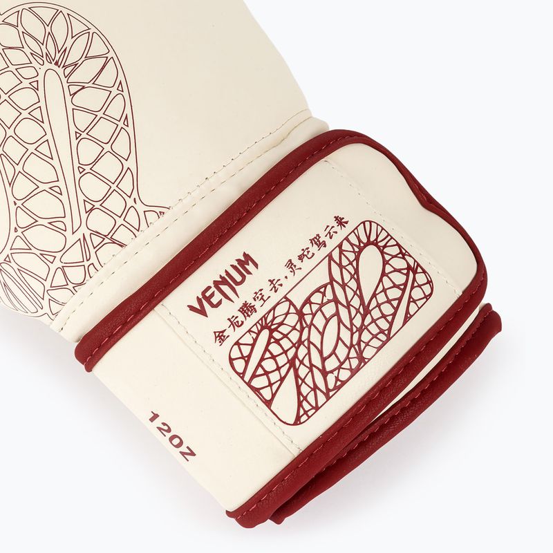 Bokso pirštinės Venum Serpenti Boxing burgundy/ivory 4