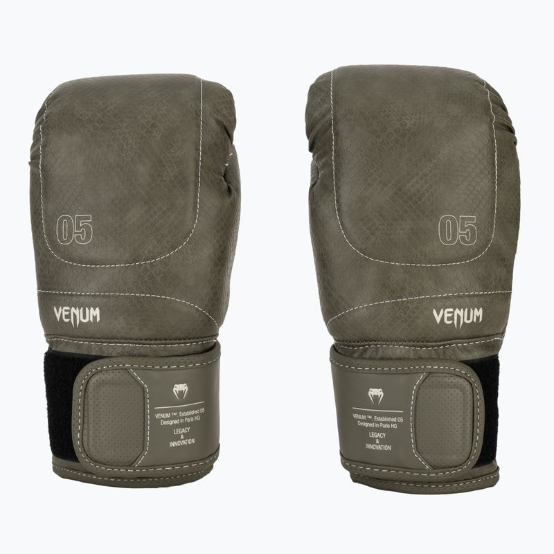 Bokso pirštinės Venum Impact Evo Scales Boxing army green 2