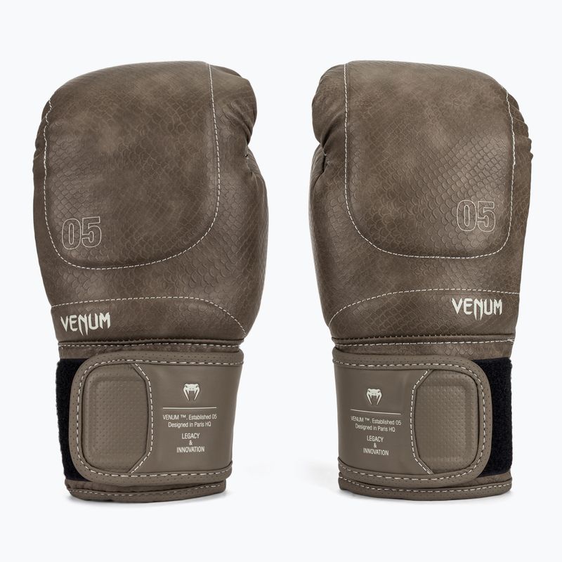 Bokso pirštinės Venum Impact Evo Scales Boxing brown 2