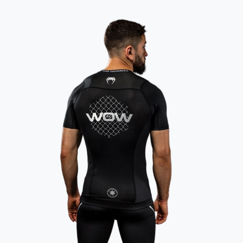 Vyriški treniruočių marškinėliai Venum X WOW FC Rashguards juoda/sidabrinė pilka 6