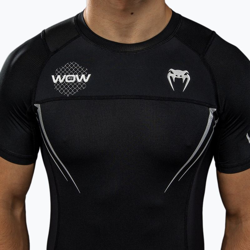 Vyriški treniruočių marškinėliai Venum X WOW FC Rashguards juoda/sidabrinė pilka 7
