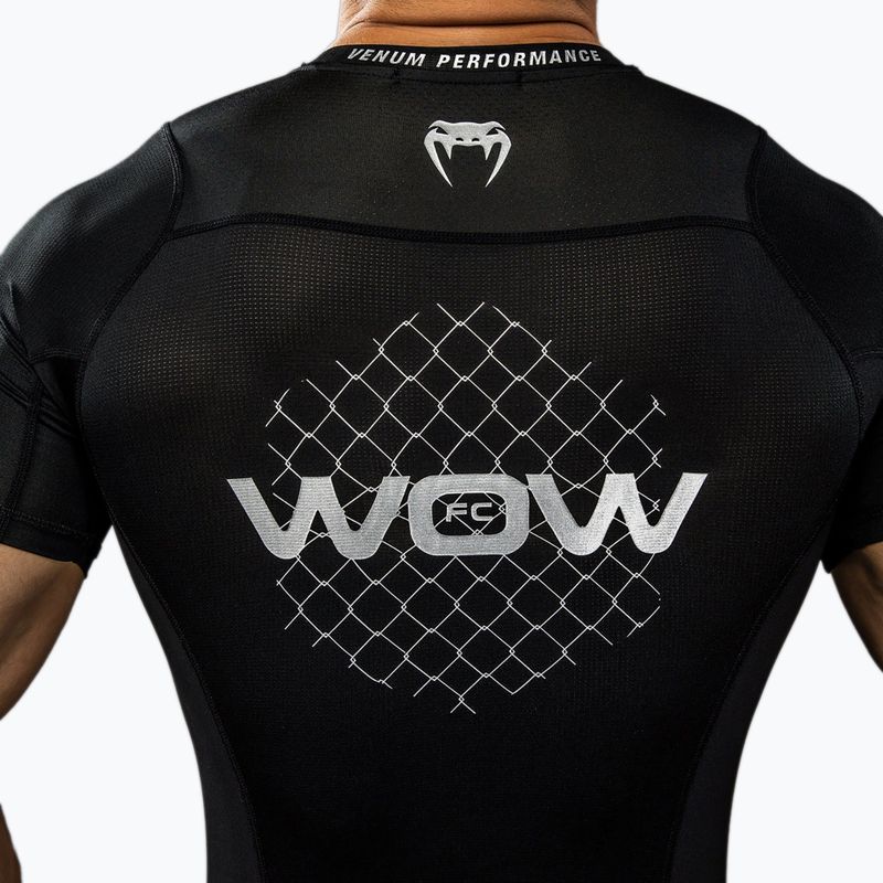 Vyriški treniruočių marškinėliai Venum X WOW FC Rashguards juoda/sidabrinė pilka 8