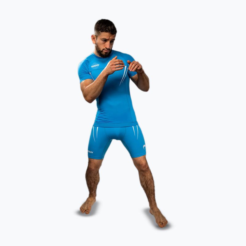 Vyriški treniruočių marškinėliai Venum X WOW FC Rashguards pacyfic blue 2