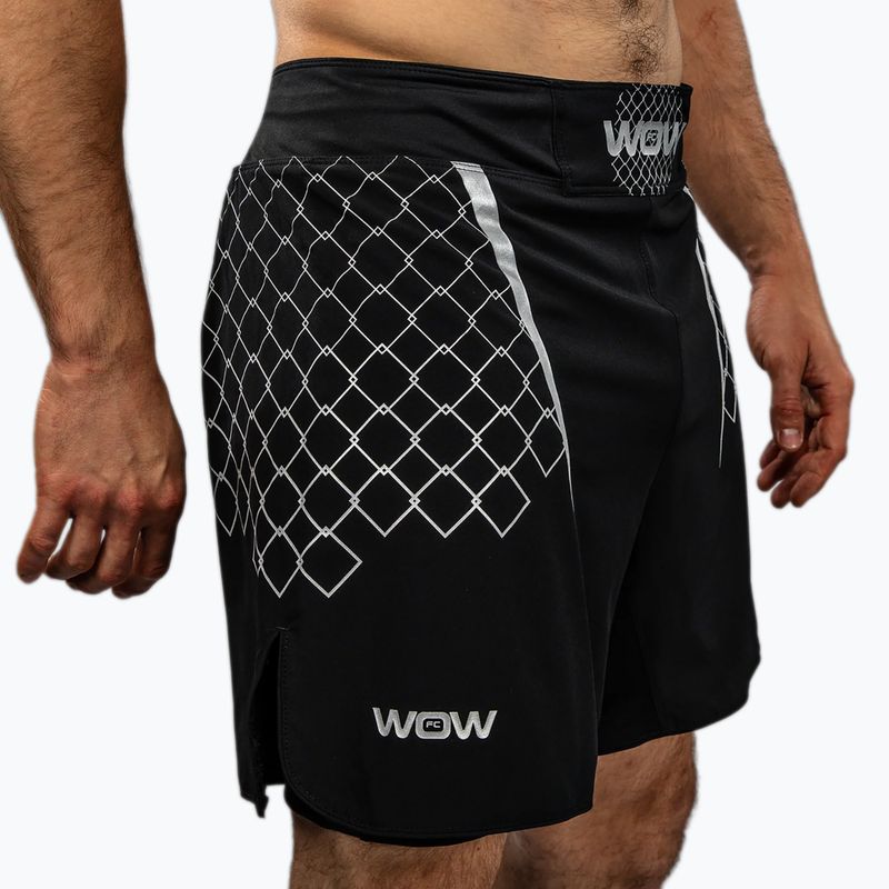 Vyriški treniruočių šortai Venum X WOW FC juoda/sidabrinė pilka 5