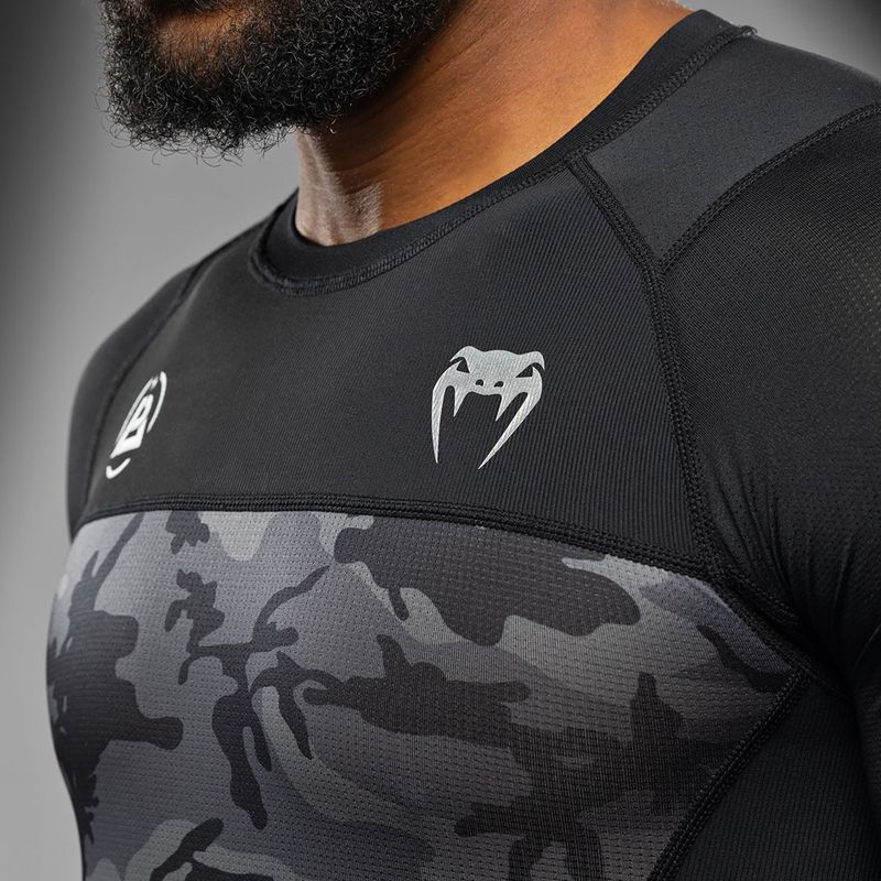 Vyriški treniruočių marškinėliai Venum X Polaris Rashguards juoda/rūko pilka 6