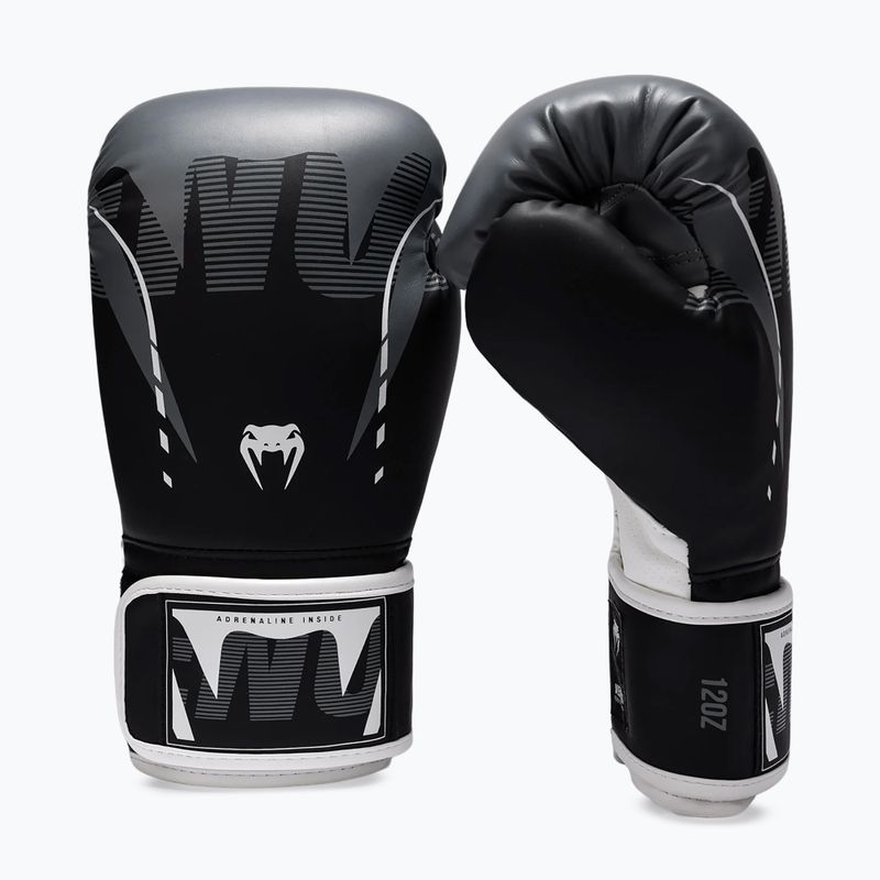 Bokso pirštinės Venum Adrenaline Boxing black/silver grey