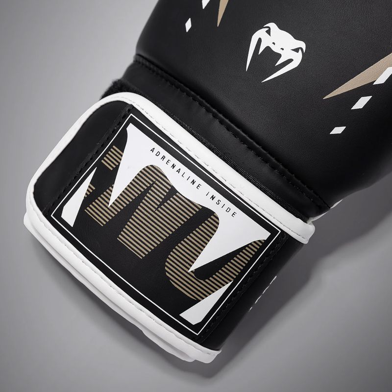 Bokso pirštinės Venum Adrenaline Boxing black/sand 4