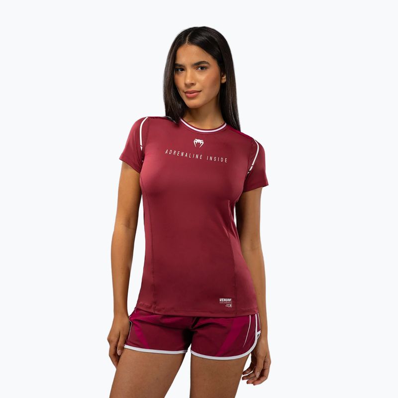 Moteriški marškinėliai Venum Adrenaline Dry-Tech burgundy/pink