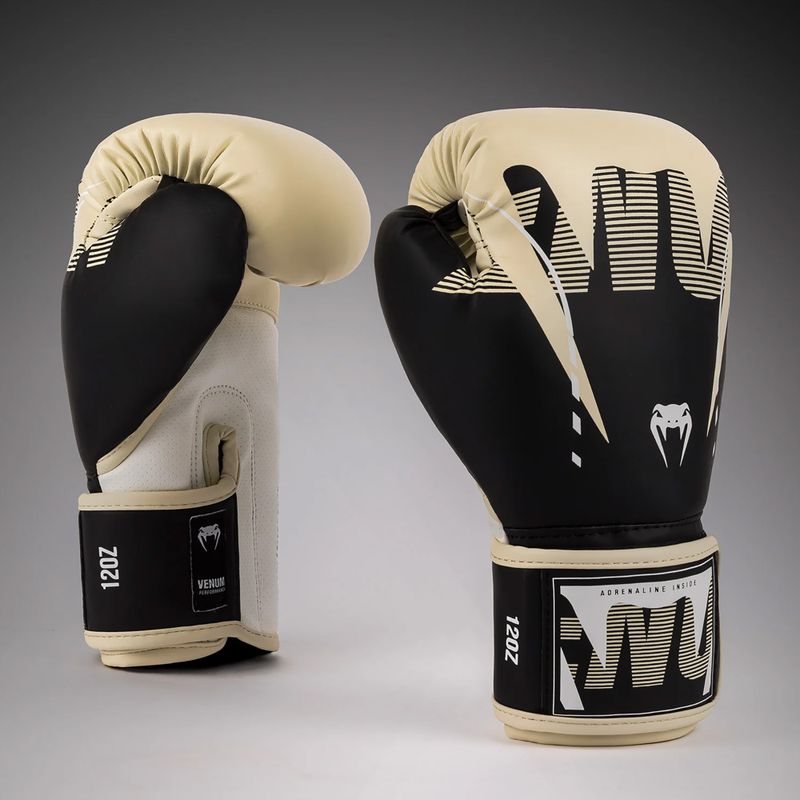 Bokso pirštinės Venum Adrenaline Boxing black/ivory 2