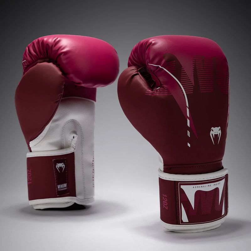 Bokso pirštinės Venum Adrenaline Boxing burgundy/pink 2