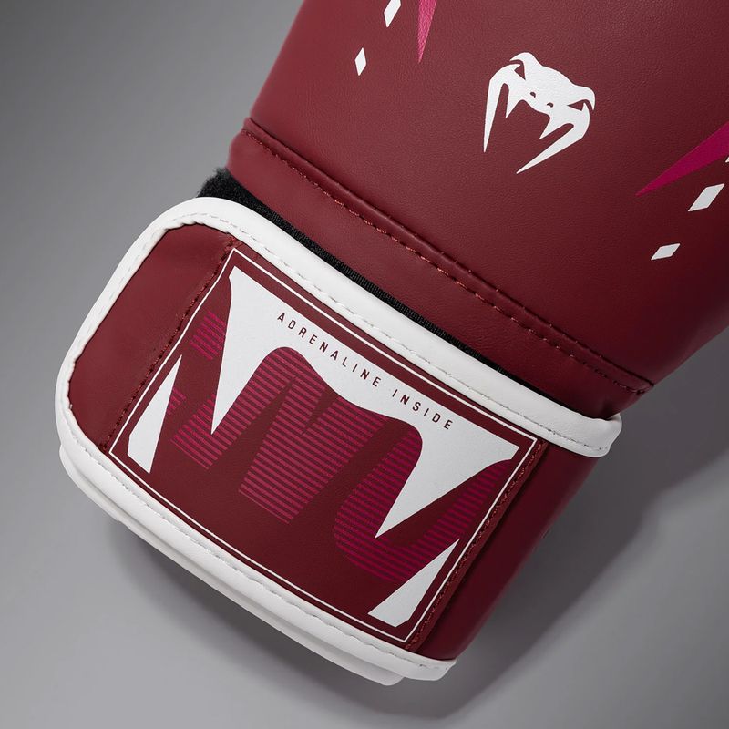 Bokso pirštinės Venum Adrenaline Boxing burgundy/pink 4