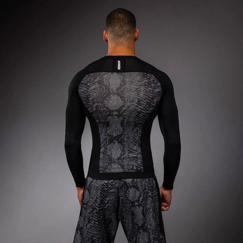 Vyriškas rashguard ilgomis rankovėmis Venum G-Fit Scales Rashguard black/charcoal grey 2