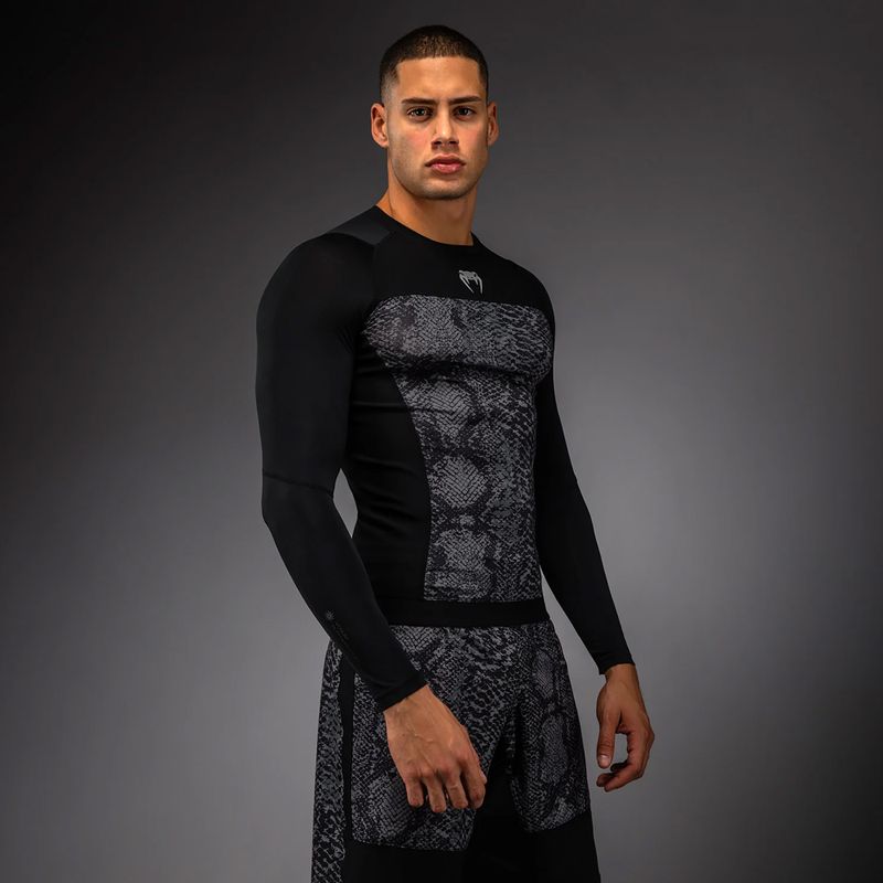 Vyriškas rashguard ilgomis rankovėmis Venum G-Fit Scales Rashguard black/charcoal grey 3