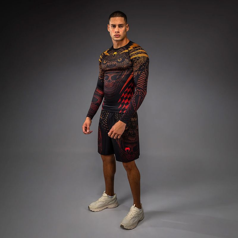 Vyriškas rashguard ilgomis rankovėmis Venum Quetzal Fury Rashguard black/fury red/tangerine 2