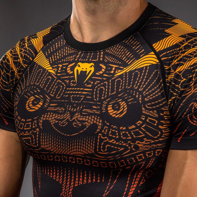 Vyriškas rashguard Venum Quetzal Fury Rashguard black/fury red/tangerine 4
