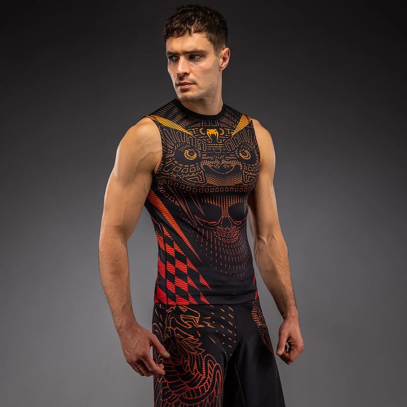 Vyriškas rashguard Venum Quetzal Fury Sleeveless Rashguard black/fury red/tangerine 4