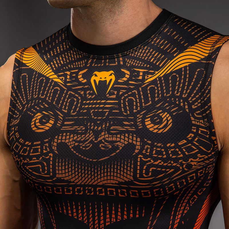 Vyriškas rashguard Venum Quetzal Fury Sleeveless Rashguard black/fury red/tangerine 5