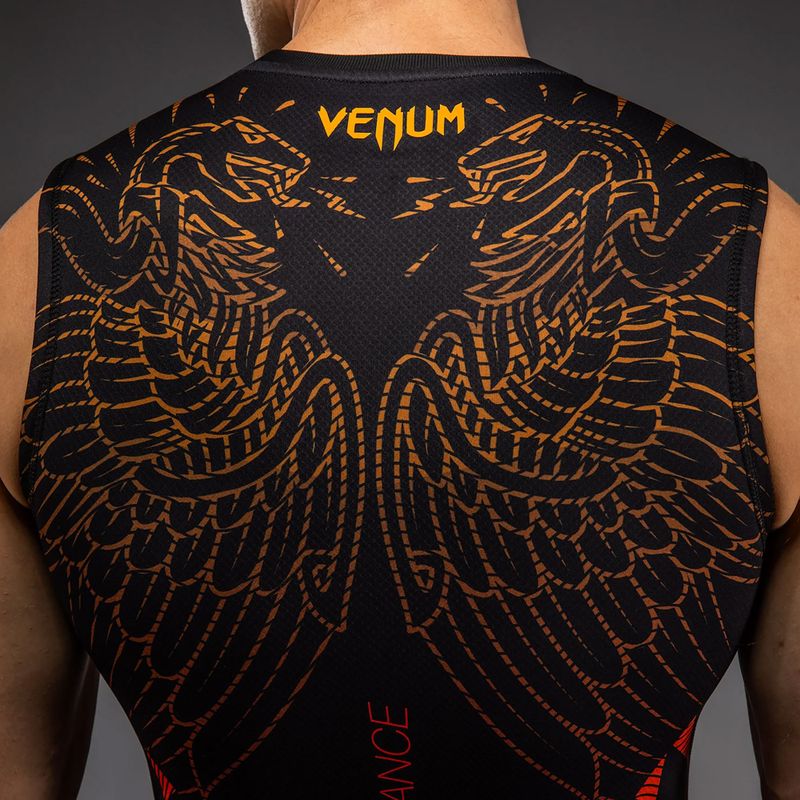 Vyriškas rashguard Venum Quetzal Fury Sleeveless Rashguard black/fury red/tangerine 6