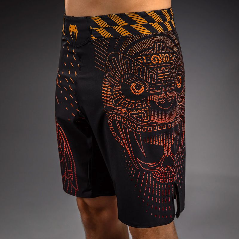 Vyriški treniruočių šortai Venum Quetzal Fury Fightshorts black/fury red/tangerine 5