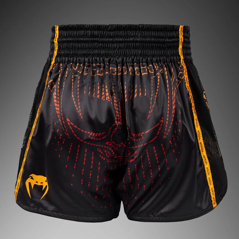Vyriški treniruočių šortai Venum Quetzal Fury Muay Thai black/fury red/tangerine 2