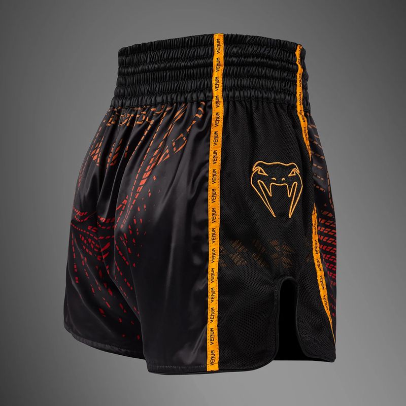 Vyriški treniruočių šortai Venum Quetzal Fury Muay Thai black/fury red/tangerine 4