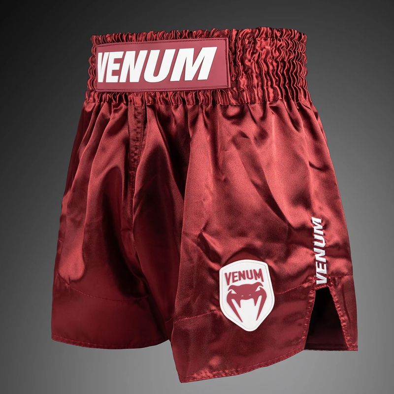 Vyriški treniruočių šortai Venum Classic Evo Muay Thai burgundy 3
