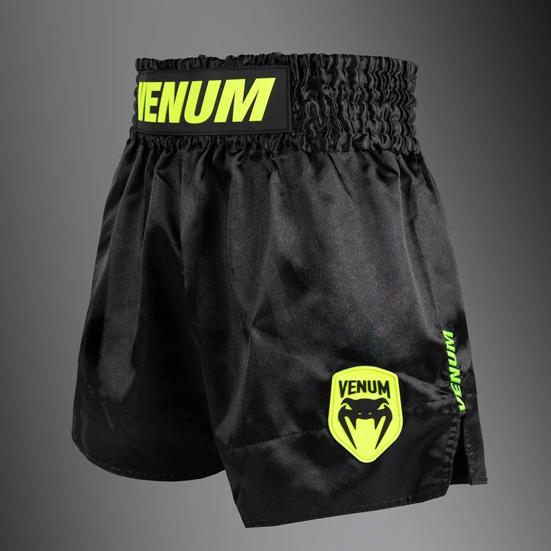Vyriški treniruočių šortai Venum Classic Evo Muay Thai black/neon yellow 3