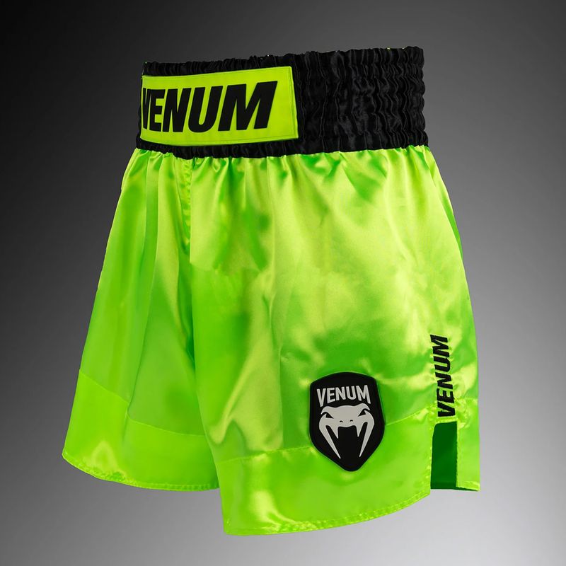 Vyriški treniruočių šortai Venum Classic Evo Muay Thai neon yellow/black 3