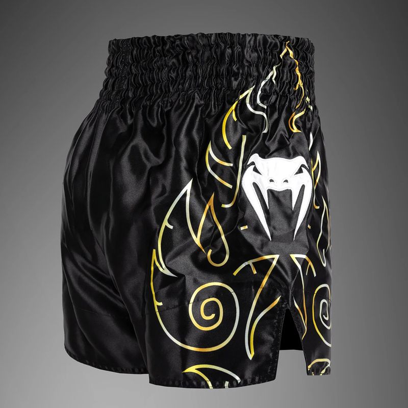 Vyriški treniruočių šortai Venum VTC Flames Muay Thai black/gold 4