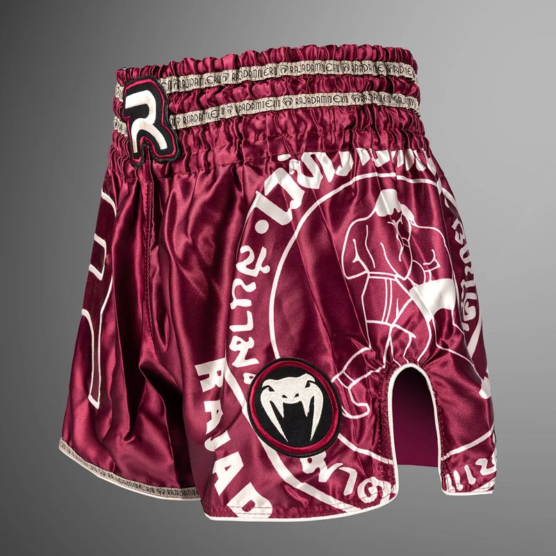 Vyriški treniruočių šortai Venum x Rajadamnern Muay Thai burgundy 3