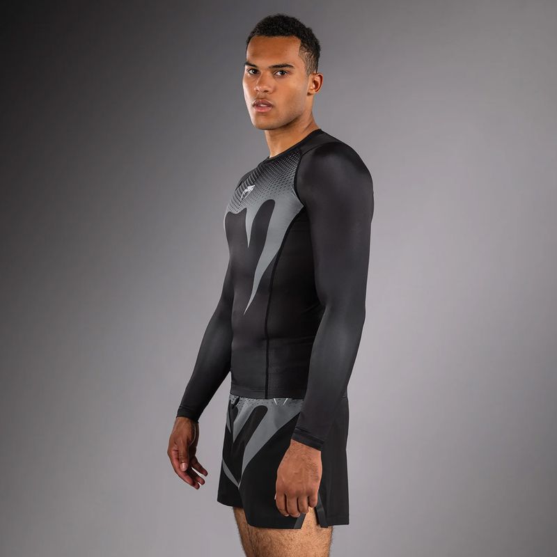 Vyriškas rashguard ilgomis rankovėmis Venum No Gi Rashguards black/silver grey 4
