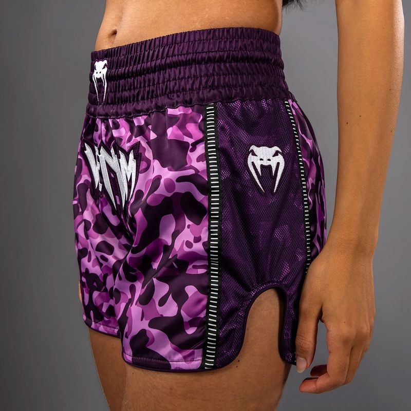 Moteriški treniruočių šortai Venum Iris Muay Thai plum/pink 4