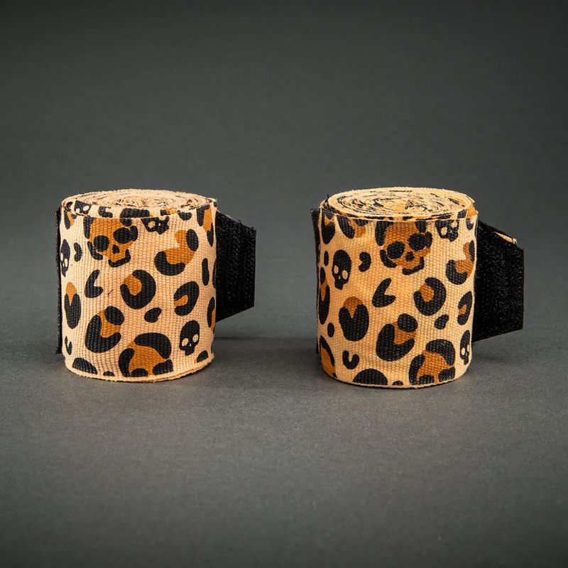 Bokso tvarsčiai Venum Skull Handwraps 450 cm camel 2