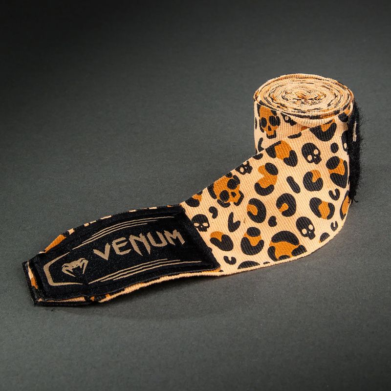 Bokso tvarsčiai Venum Skull Handwraps 450 cm camel 3