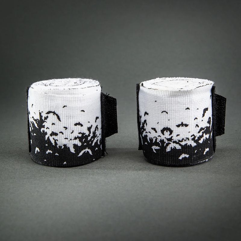 Bokso raiščiai Venum Bats Night Handwraps 250 cm black/white 2