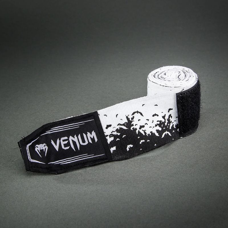 Bokso raiščiai Venum Bats Night Handwraps 250 cm black/white 3