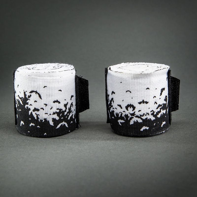 Bokso raiščiai Venum Bats Night Handwraps 400 cm black/white 2