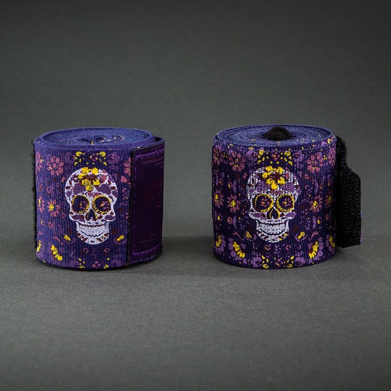 Bokso raiščiai Venum Santa Muerte Handwraps 250 cm dark purple 2