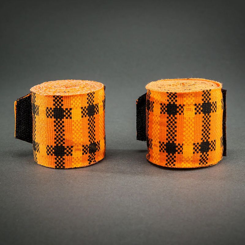 Bokso raiščiai Venum Tartan Handwraps 450 cm pumpkin 2