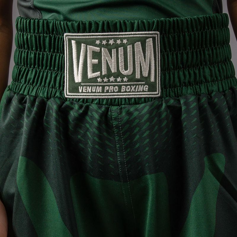 Vaikiški treniruočių šortai Venum Attack Kids Boxing forest green/off white 6