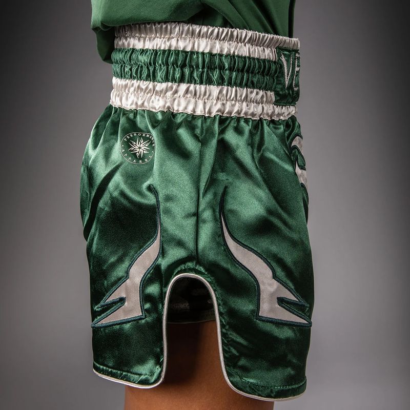 Vaikiški treniruočių šortai Venum Inferno Muay Thai forest green/off white 5