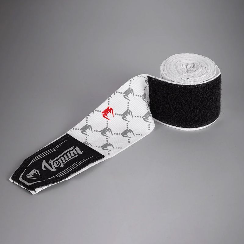 Bokso raiščiai Venum Monogram Hand Wraps Advanced 400 cm white 3