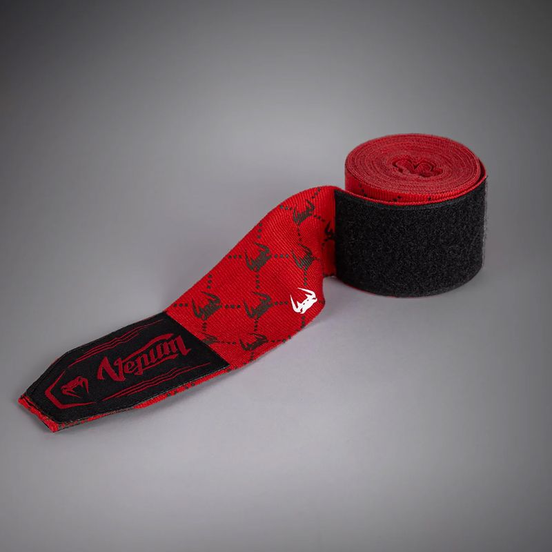 Bokso raiščiai Venum Monogram Hand Wraps Advanced 250 cm red 3