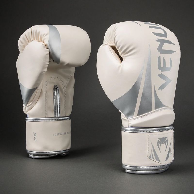 Bokso pirštinės Venum Challenger 2.5 Boxing white/silver 2