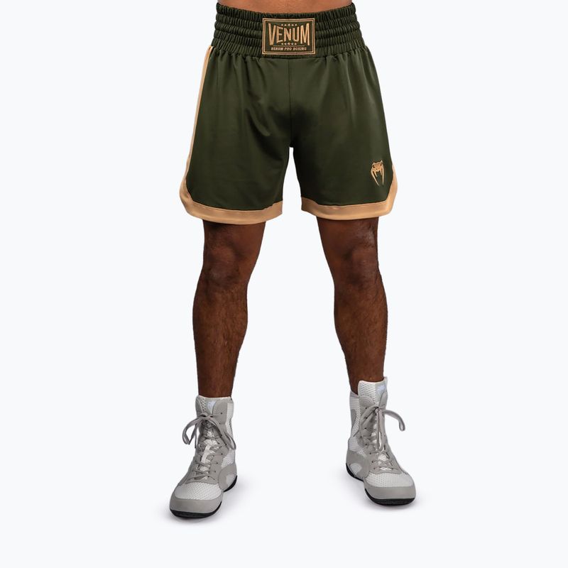 Vyriški treniruočių šortai Venum Classic Boxing military green/sand